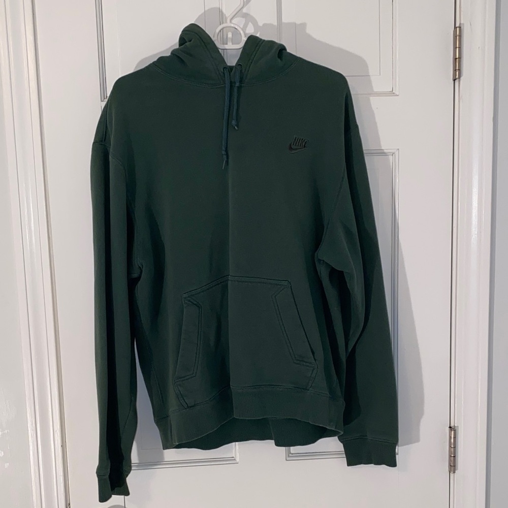 Nike Men's Dark Green Pullover Hoodie